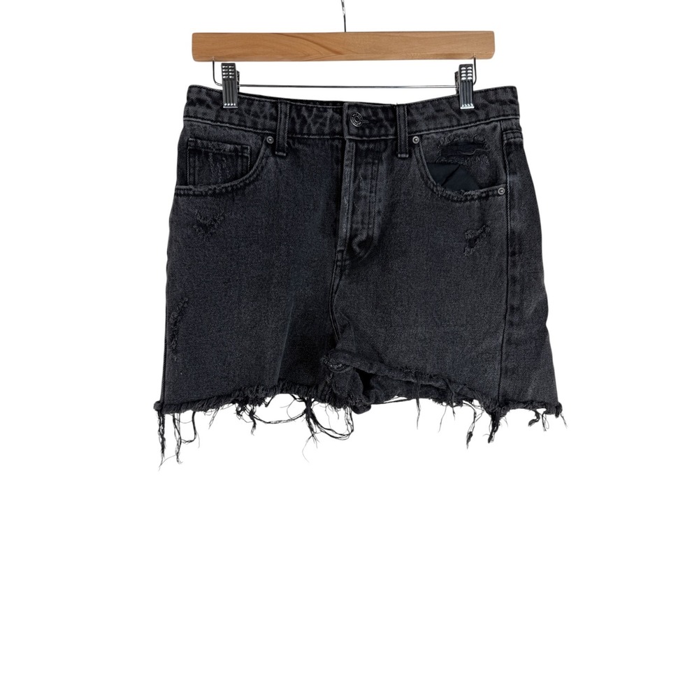 Wild Fable High Rise Denim Bermuda Shorts size‎ 6 Black
